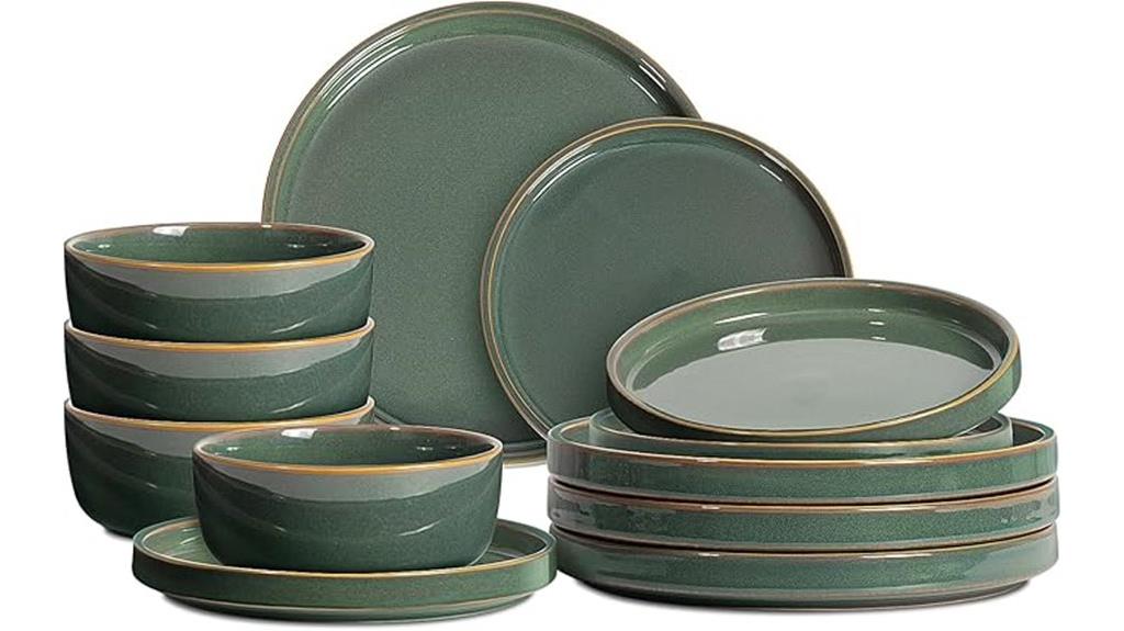 12 piece ceramic dinnerware set