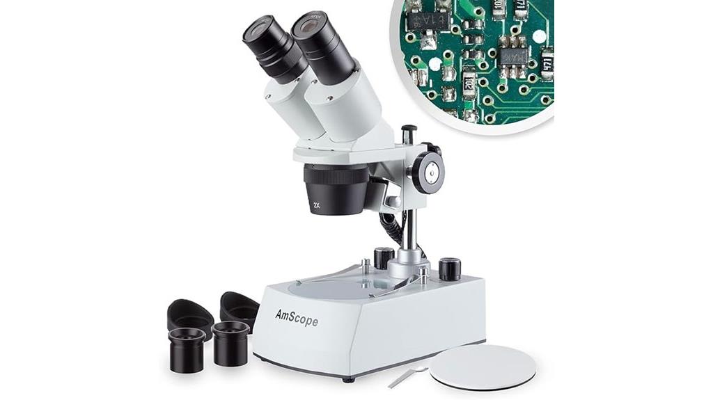 amscope binocular stereo microscope
