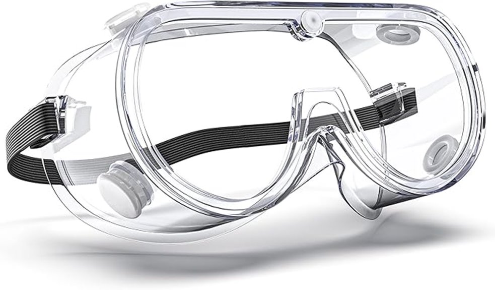 anti fog vented safety goggles