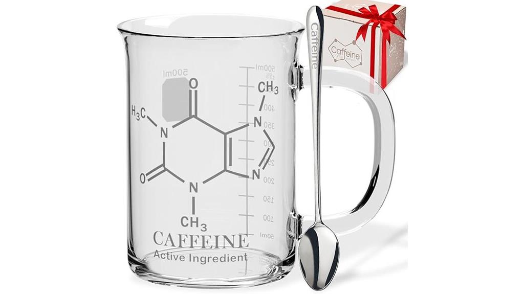caffeine mug with spoon