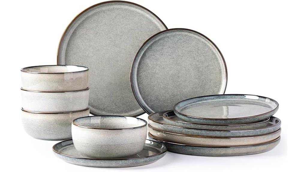 ceramic dinnerware for four