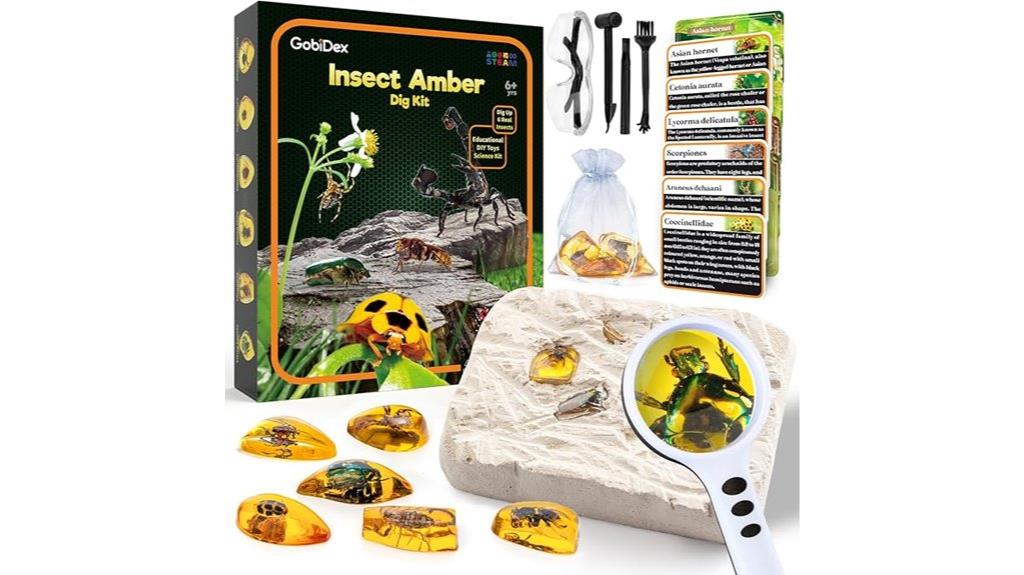 children s amber excavation set
