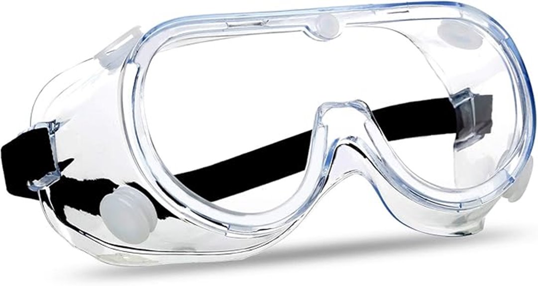 clear lens anti fog goggles