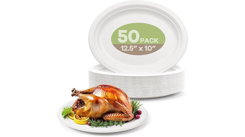 compostable oval paper plates