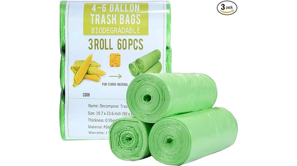 eco friendly 4 gallon trash bags