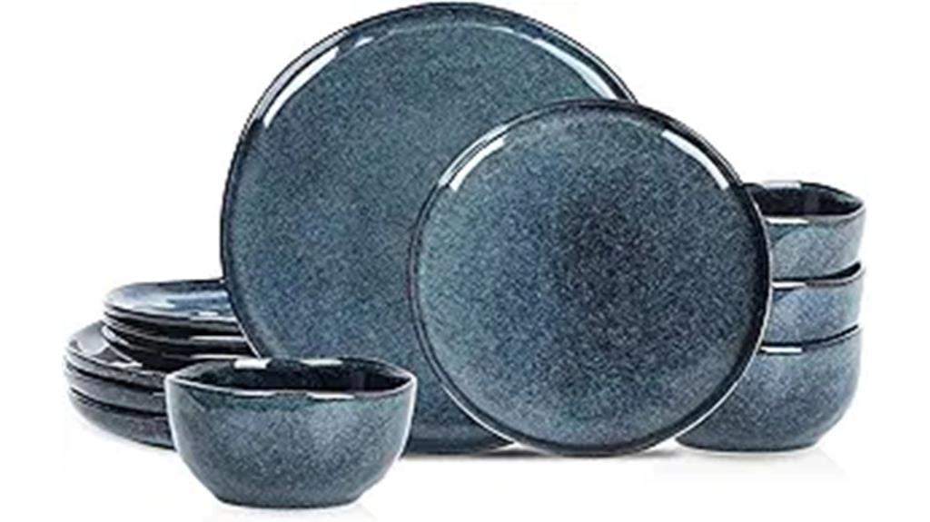 elegant 12 piece stoneware dinnerware