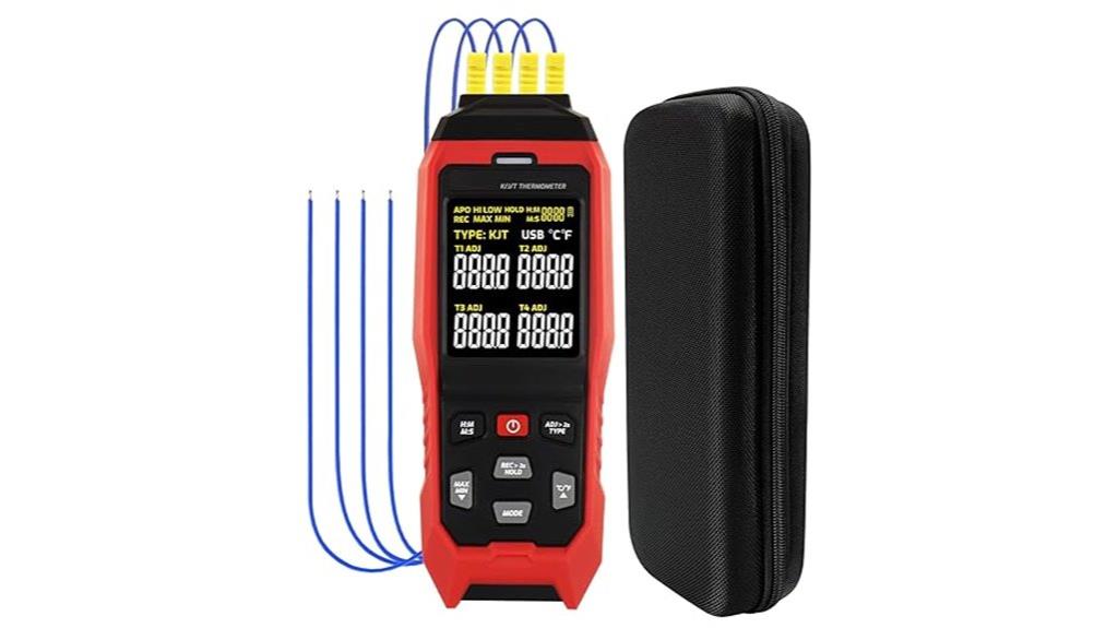 four channel thermocouple logger