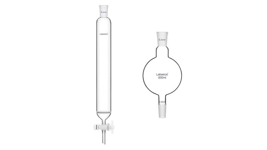 glass chromatography equipment set