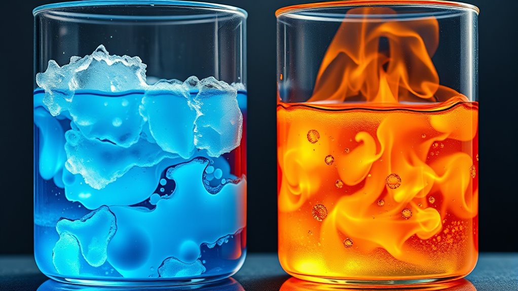 heat absorption versus release