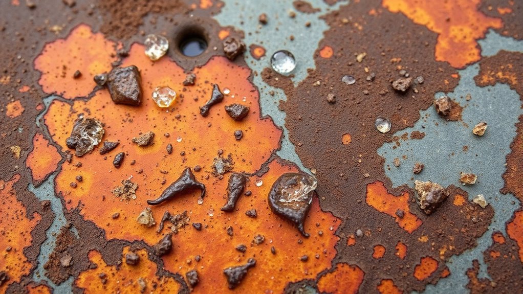 iron oxidizes with water