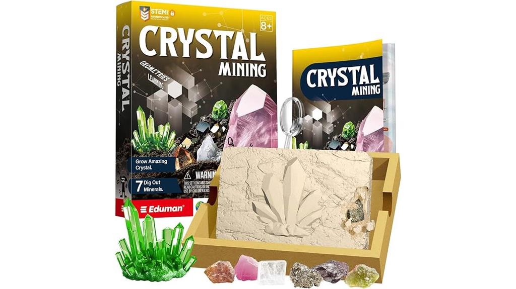 kids crystal mining kit