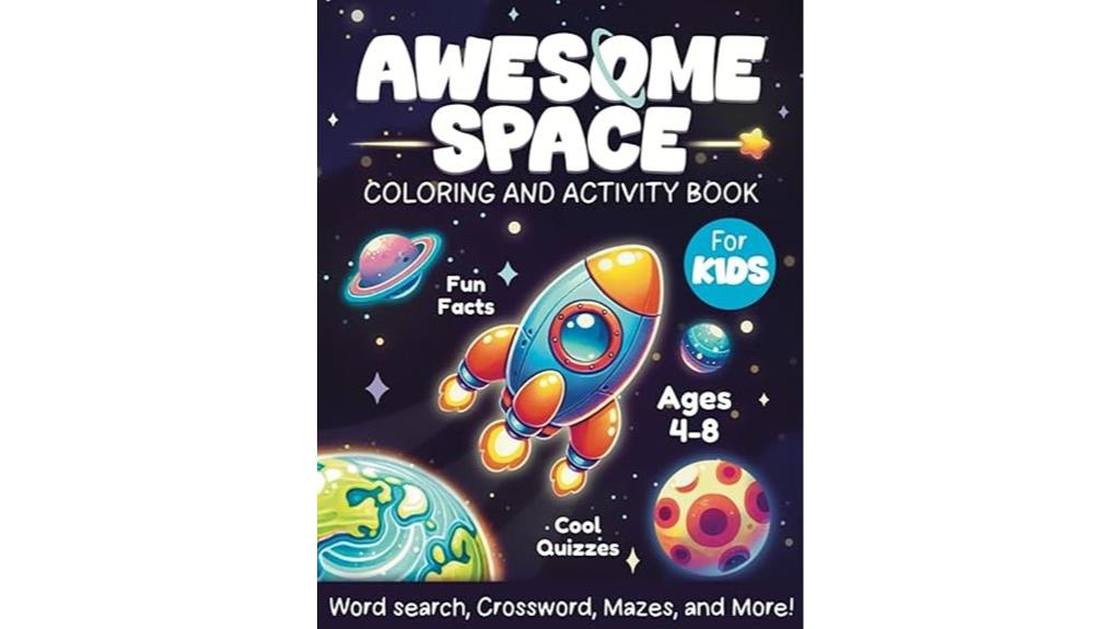 kids space coloring book