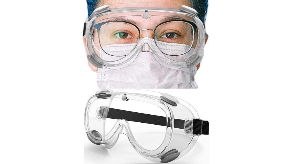 laboratory anti fog safety goggles