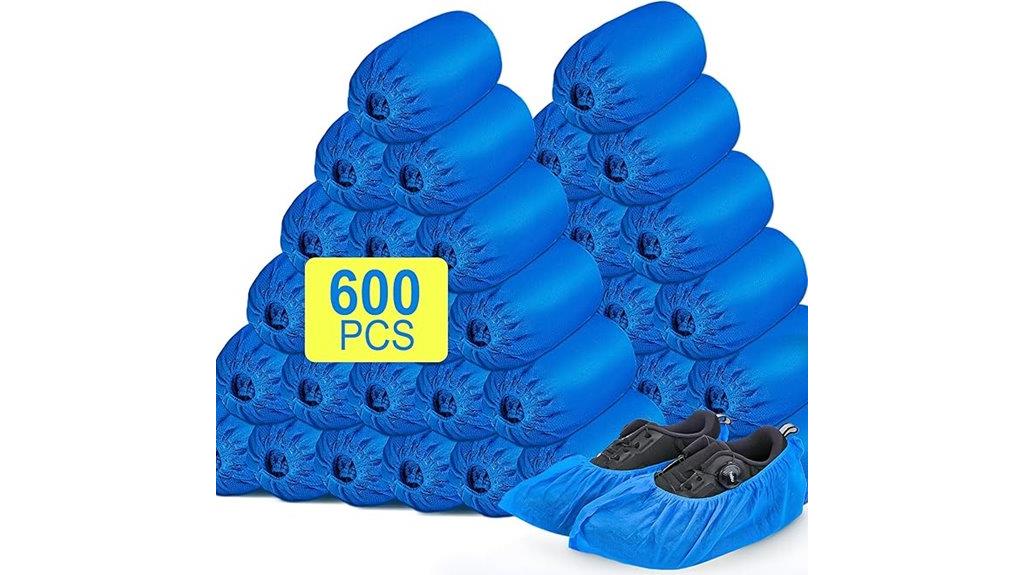 large reusable blue shoe covers