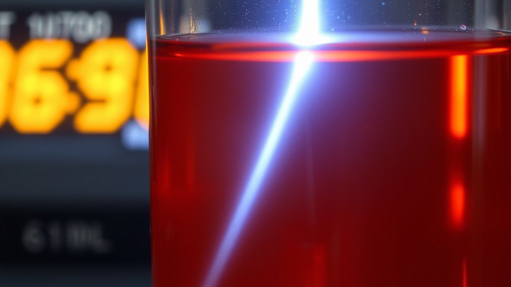 light diminishes through absorption