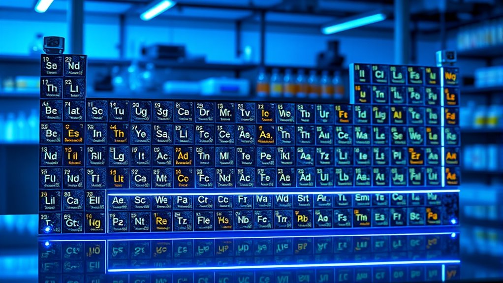 modern periodic table organization