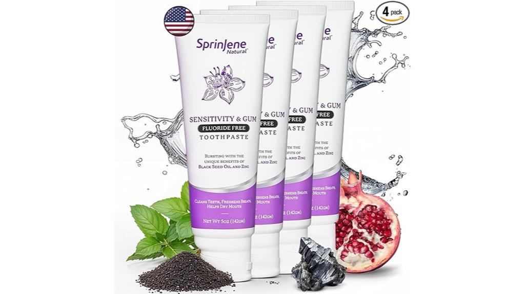 natural toothpaste pack of four