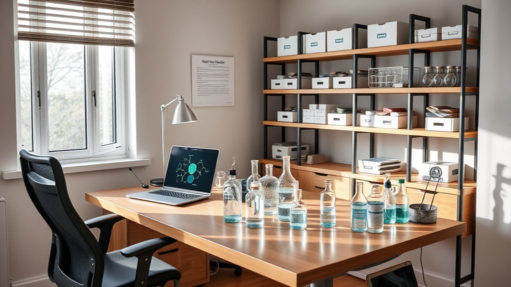 organized efficient workspace setup