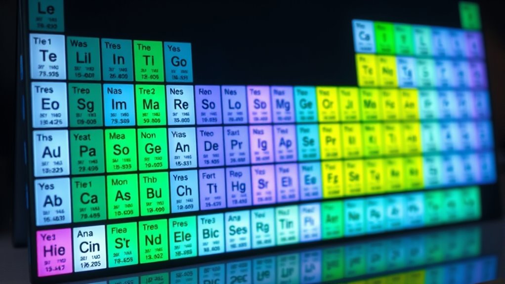 periodic table organization and trends