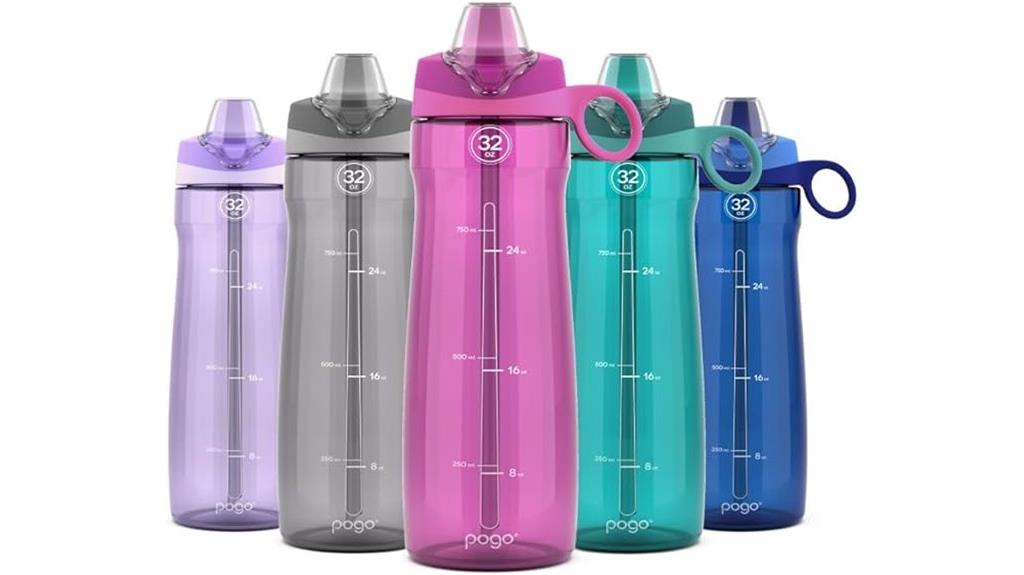 plastic water bottle with handle