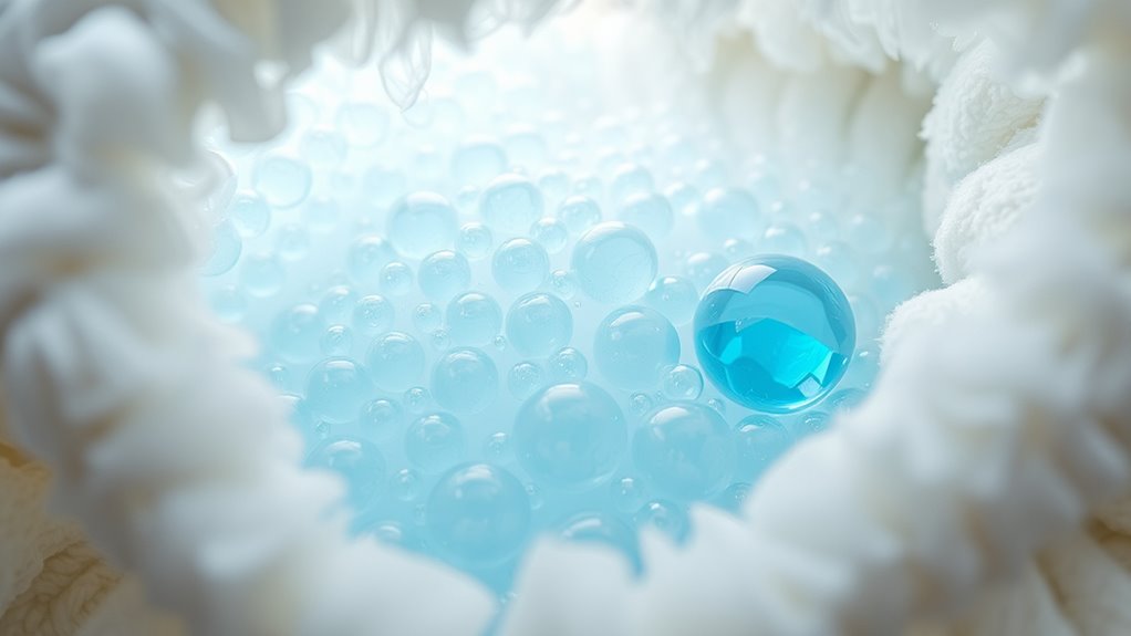polymer absorbs and swells
