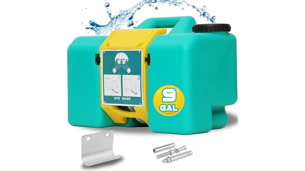 portable 9 gallon eye wash