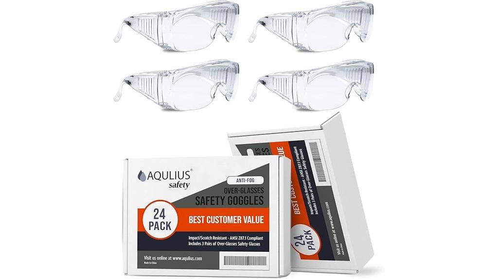 protective eyewear with anti fog