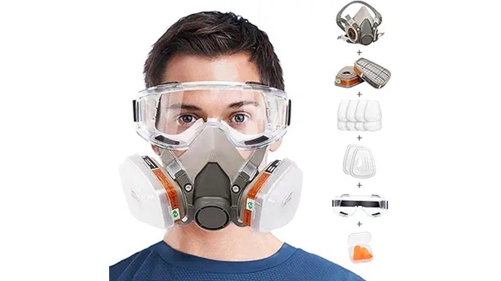 respirator mask with filters