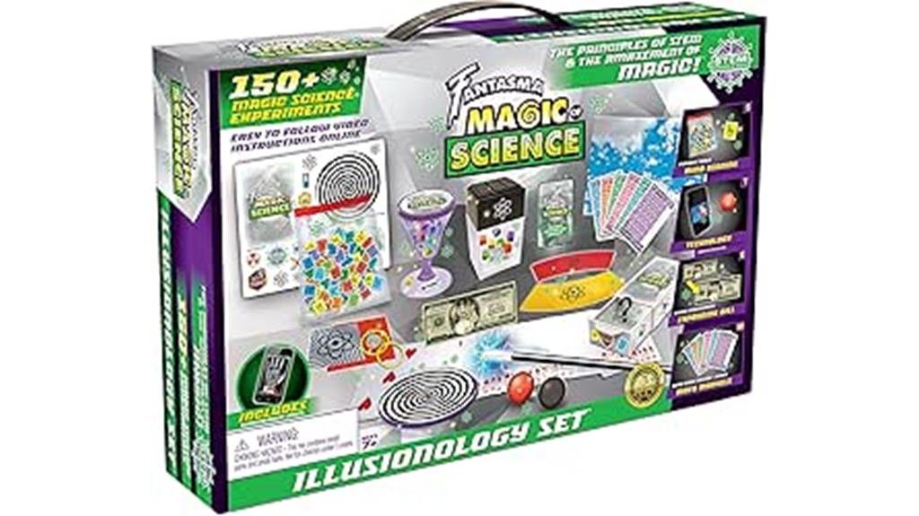 science magic set with experiments