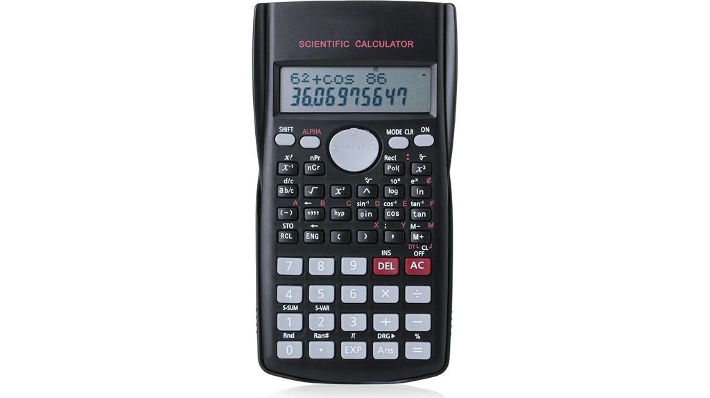 scientific calculator with two lines