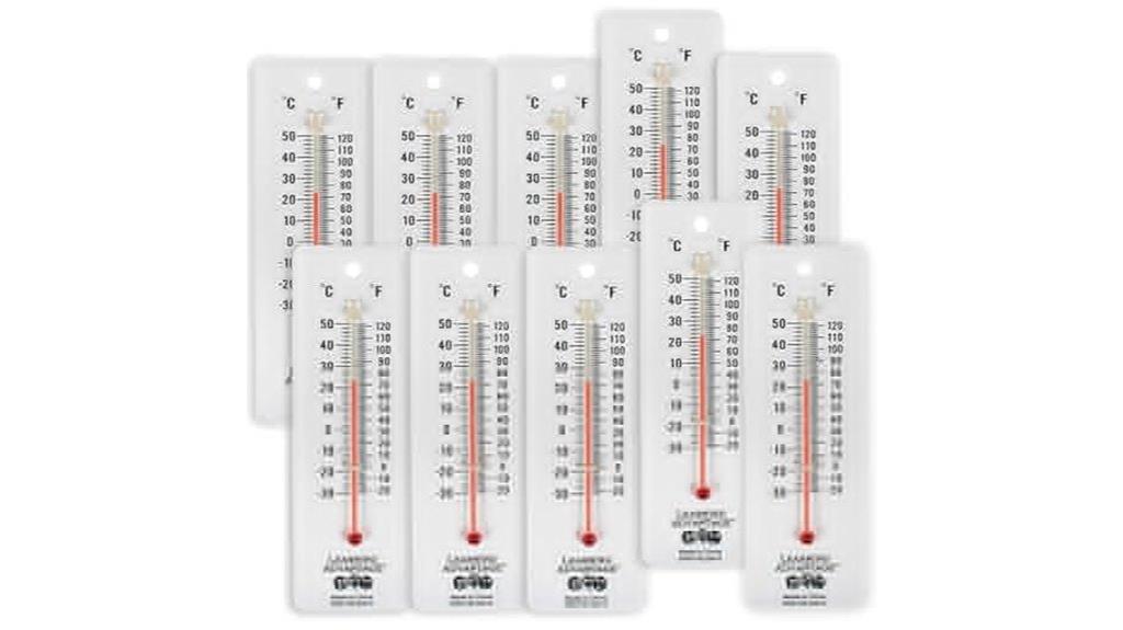 set of 10 student thermometers