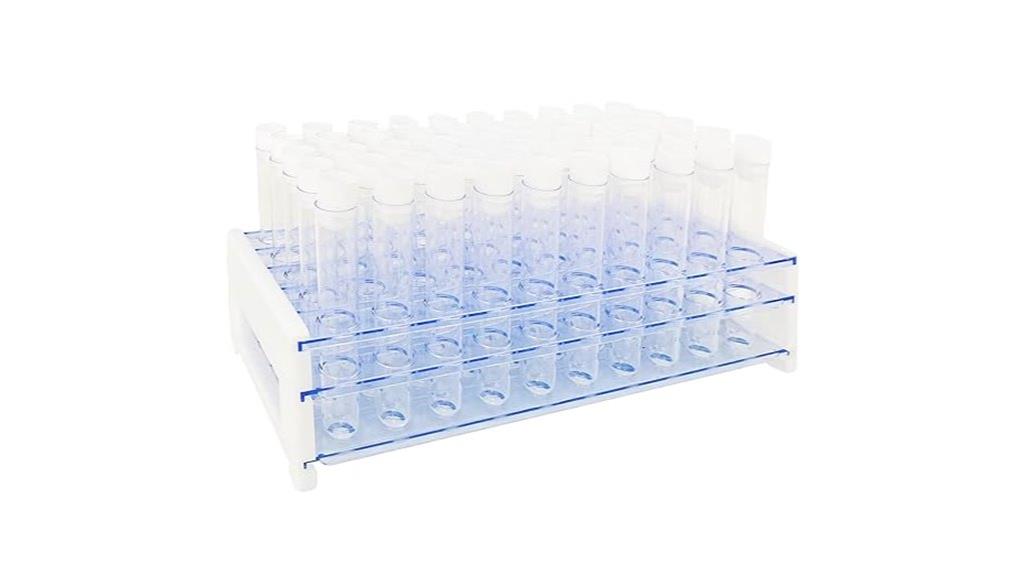 set of 50 clear test tubes