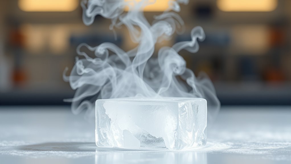 solid carbon dioxide formation