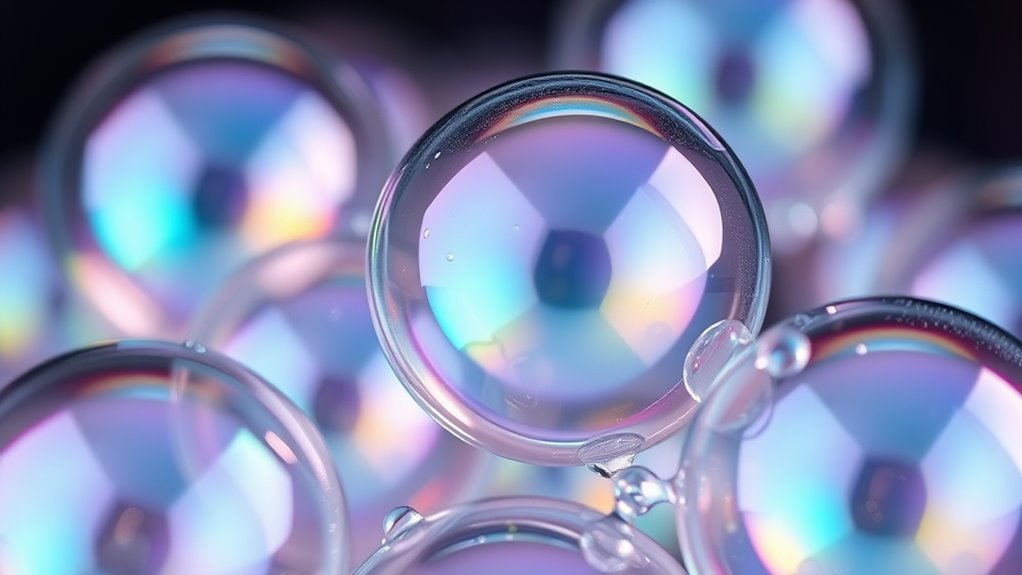surface tension creates stable bubbles