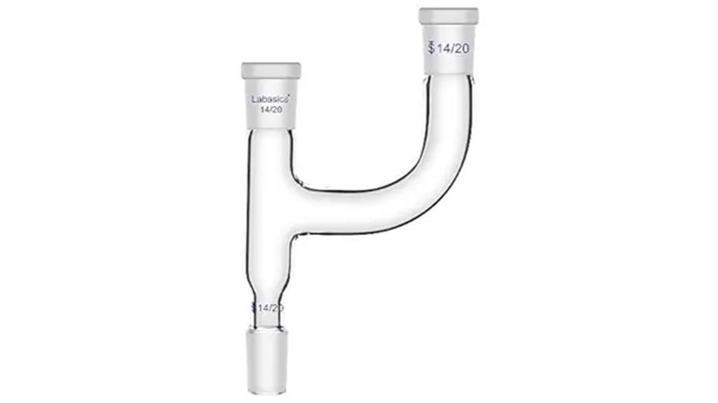 three way glass distillation adapter