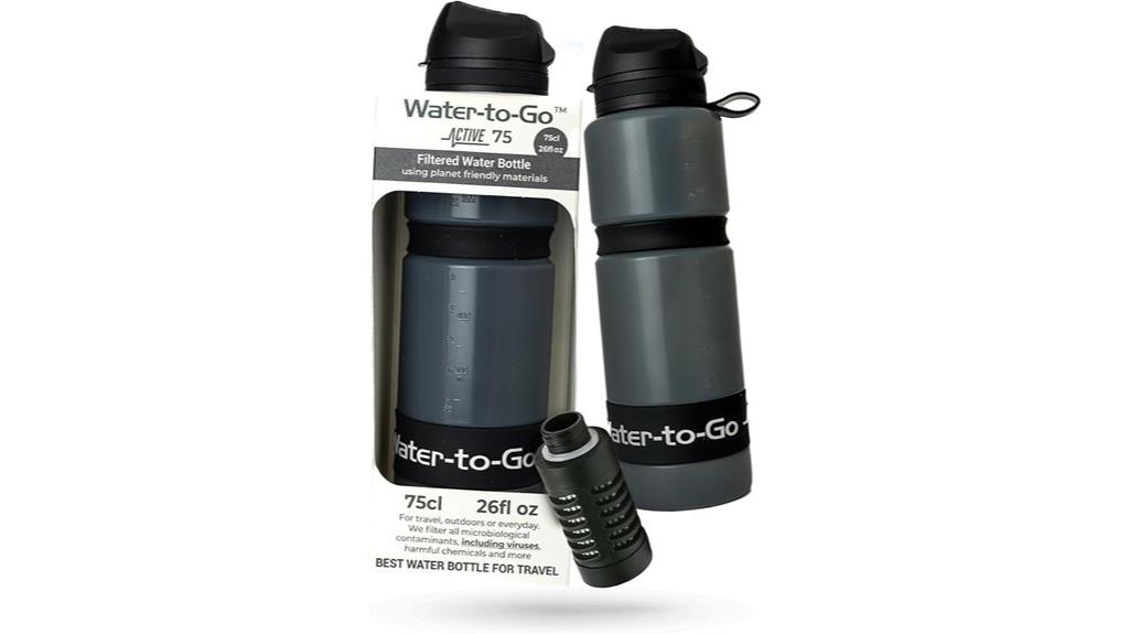 triple nanofiltration water bottle