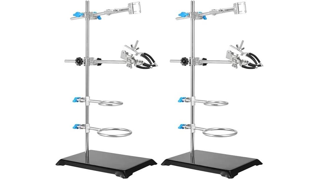 two 16 inch lab stands