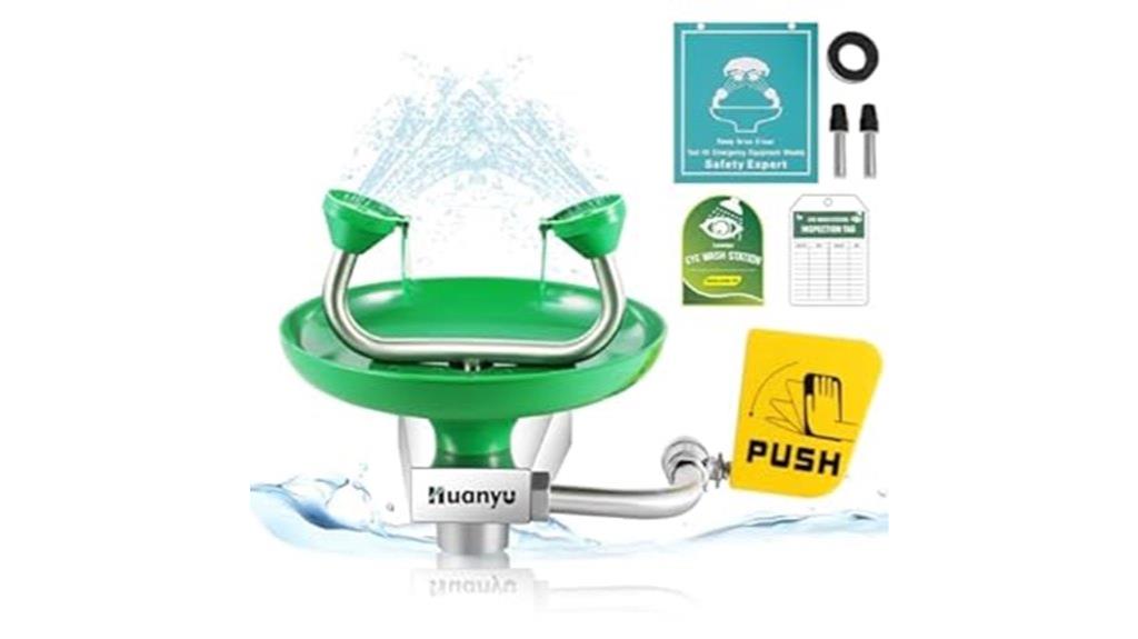 wall mounted emergency eyewash