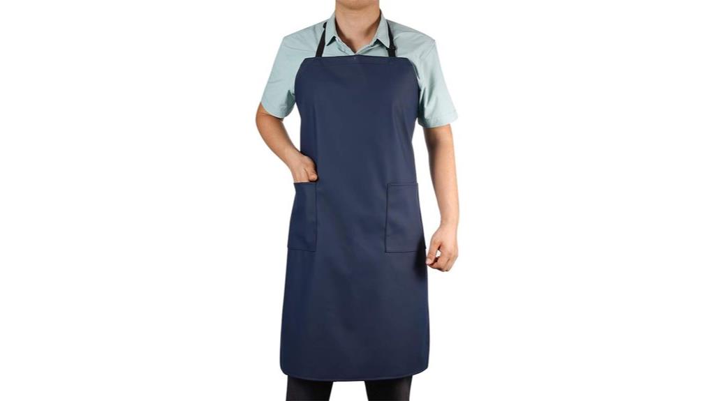 waterproof vinyl apron with pockets