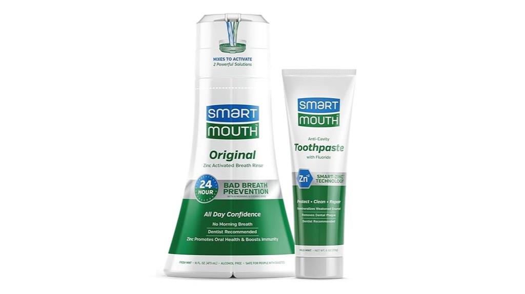 zinc mouthwash toothpaste duo