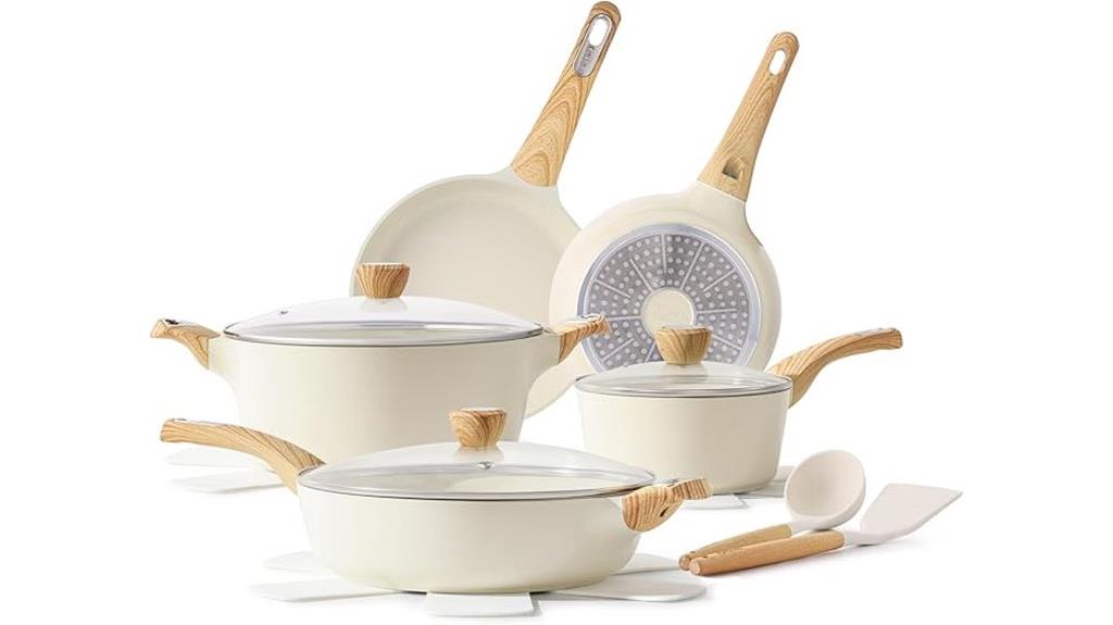 14 piece ceramic cookware