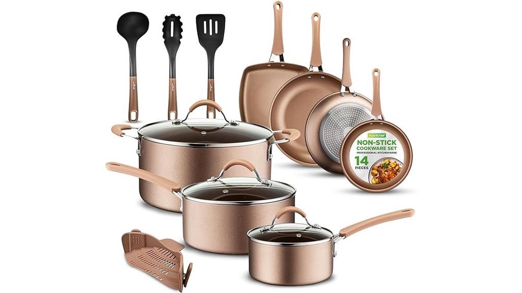 14 piece nonstick cookware
