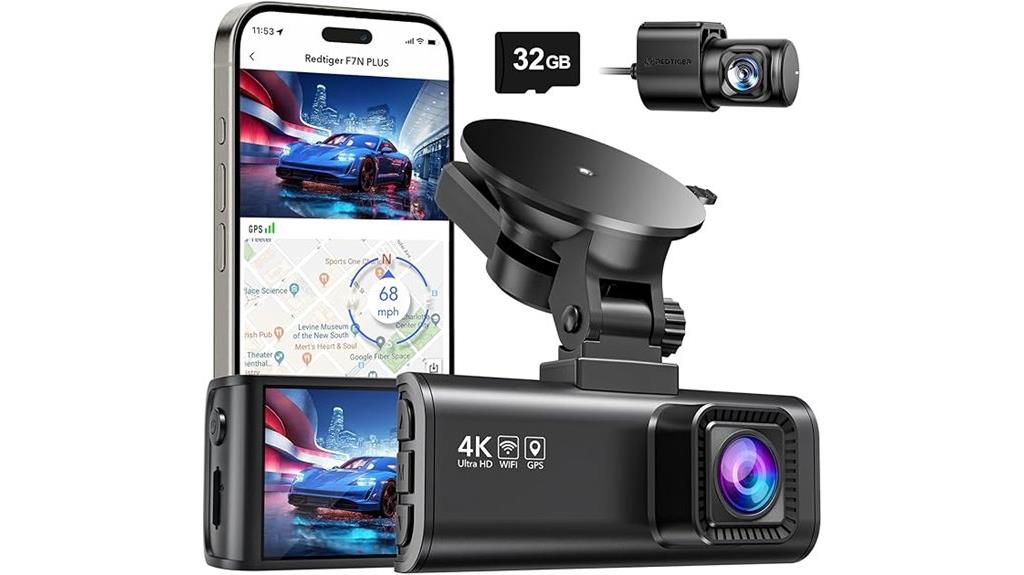 4k wi fi gps dash cam