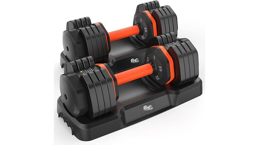 adjustable 25 55lb dumbbells