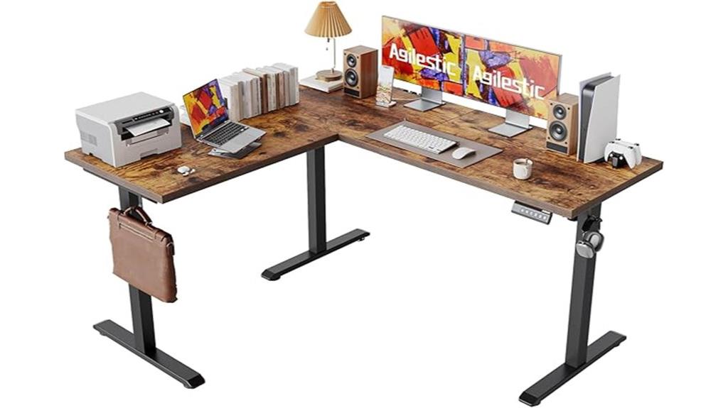 adjustable 59 inch l shaped desk
