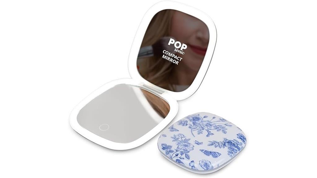 adjustable brightness compact mirror