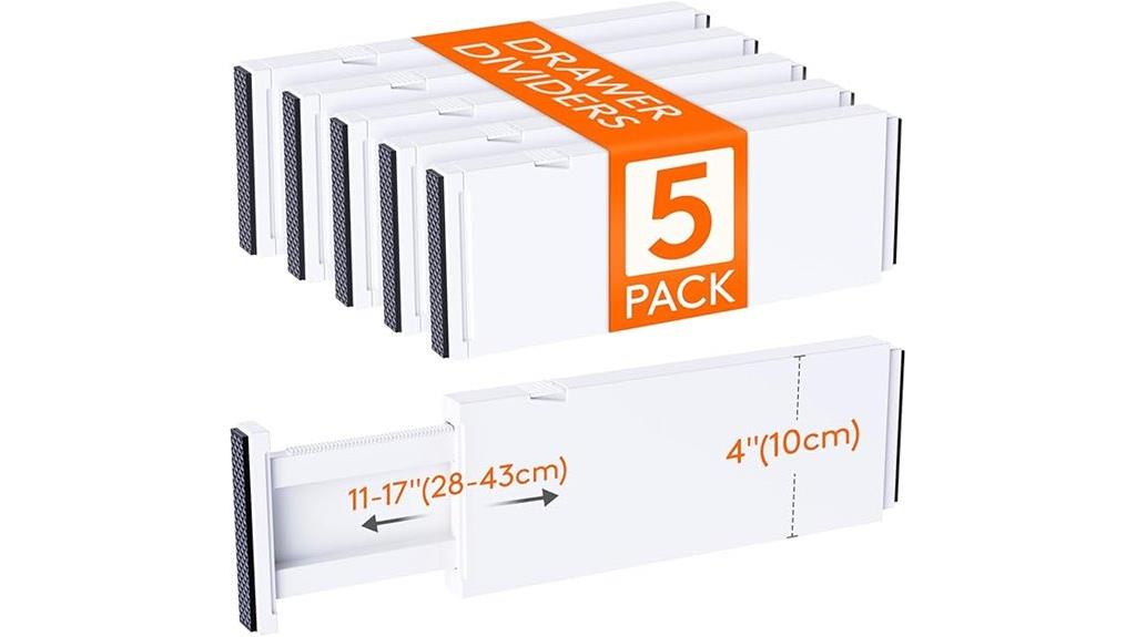 adjustable drawer organizer set