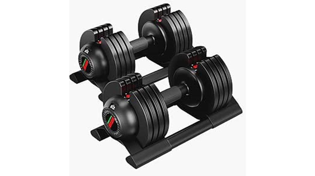 adjustable weight dumbbell set