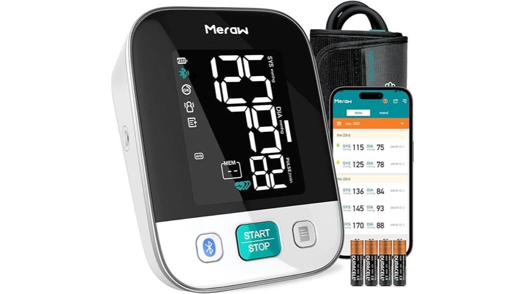 bluetooth connected home blood pressure monitor