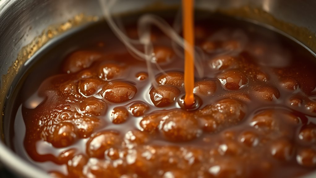 burning caramel produces bitterness